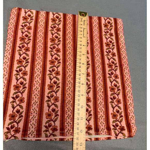Vintage Floral Striped Cushion Cover With Zipper 12" - Picture 10 of 11